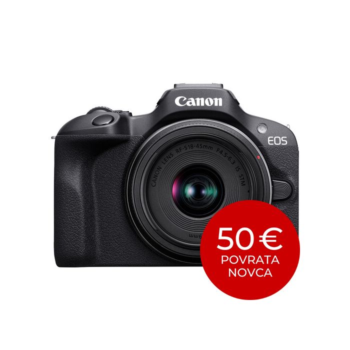 Canon EOS R100 RF-S18-45mm F4.5-6.3 is STM Lens Kit, Mirrorless Camera, RF  Mount, 24.1 MP, Continuous Shooting, Eye Detection AF, Full HD Video, 4K