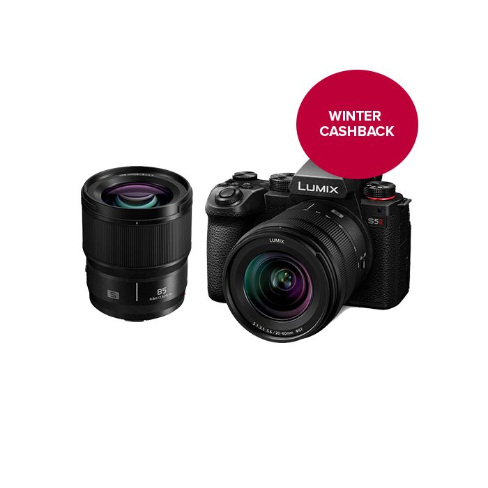 Panasonic LUMIX S5 II Camera w/ Lumix S 20-60mm f/3.5-5.6 Lens, Flash Kit
