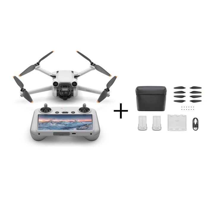  DJI Mini 4 Pro Fly More Combo Plus with DJI RC 2, Mini Drone  with 4K HDR Video, 3 Intelligent Flight Battery Plus for up to 135 Mins  Flight Time, Smart